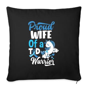 T1D Diabetes Type 1 Diabetic Gift - Sofa pillowcase 17,3'' x 17,3'' (45 x 45 cm) - black - Front