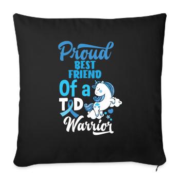 T1D Diabetes Type 1 Diabetic Gift - Sofa pillowcase 17,3'' x 17,3'' (45 x 45 cm) - black - Front