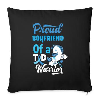 T1D Diabetes Type 1 Diabetic Gift - Sofa pillowcase 17,3'' x 17,3'' (45 x 45 cm) - black - Front