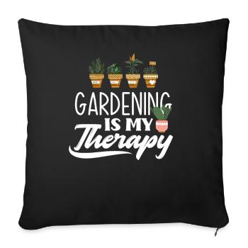 Jardinier, Jardinier, Jardinier, Jardinier Amateur, Plantes - Housse de coussin décorative 45 x 45 cm - noir - Devant