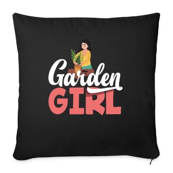 Jardinier, Jardinier, Jardinier, Jardinier Amateur, Plantes - Housse de coussin décorative 45 x 45 cm - noir - Devant