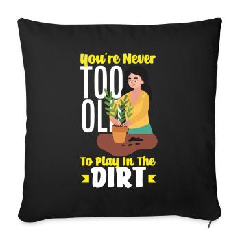 Jardinier, Jardinier, Jardinier, Jardinier Amateur, Plantes - Housse de coussin décorative 45 x 45 cm - noir - Devant