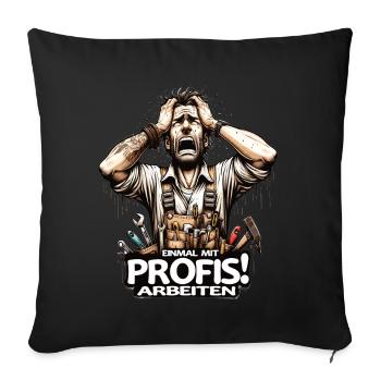 Une fois que j’ai travaillé avec des professionnels Charpentier - Housse de coussin décorative 45 x 45 cm - noir - Devant