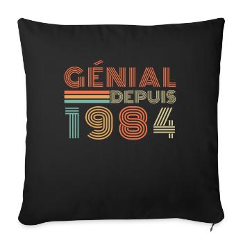 Awesome Since 1984 Retro Birthday Gift - Sofa pillowcase 17,3'' x 17,3'' (45 x 45 cm) - black - Front