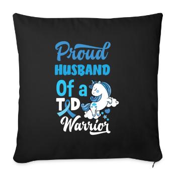 T1D Diabetes Type 1 Diabetic Gift - Sofa pillowcase 17,3'' x 17,3'' (45 x 45 cm) - black - Front