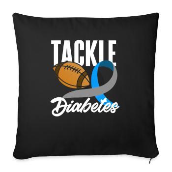 T1D Diabetes Type 1 Diabetic Gift - Sofa pillowcase 17,3'' x 17,3'' (45 x 45 cm) - black - Front