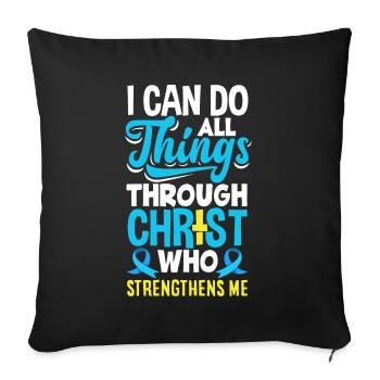 T1D Diabetes Type 1 Diabetic Gift - Sofa pillowcase 17,3'' x 17,3'' (45 x 45 cm) - black - Front