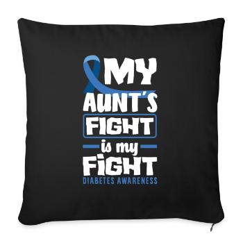 T1D Diabetes Type 1 Diabetic Gift - Sofa pillowcase 17,3'' x 17,3'' (45 x 45 cm) - black - Front