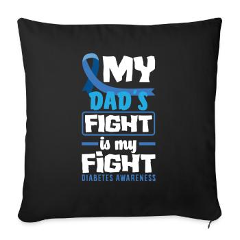 T1D Diabetes Type 1 Diabetic Gift - Sofa pillowcase 17,3'' x 17,3'' (45 x 45 cm) - black - Front