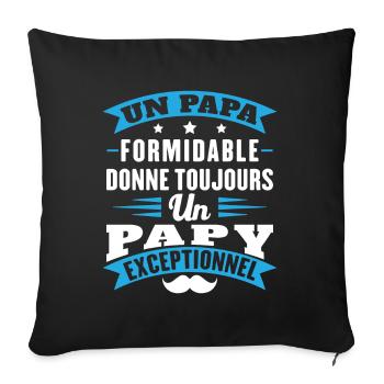 Terrific Dad Always Gives Grandpa Exceptional - Sofa pillowcase 17,3'' x 17,3'' (45 x 45 cm) - black - Front