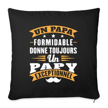 Terrific Dad Always Gives Grandpa Exceptional - Sofa pillowcase 17,3'' x 17,3'' (45 x 45 cm) - black - Front