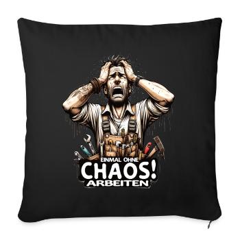 Artisans Travailler sans chaos pour une fois - Housse de coussin décorative 45 x 45 cm - noir - Devant