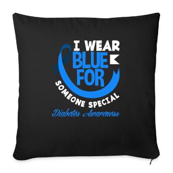 T1D Diabetes Type 1 Diabetic Gift - Sofa pillowcase 17,3'' x 17,3'' (45 x 45 cm) - black - Front