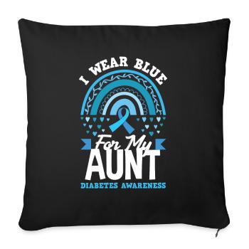 T1D Diabetes Type 1 Diabetic Gift - Sofa pillowcase 17,3'' x 17,3'' (45 x 45 cm) - black - Front