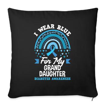 T1D Diabetes Type 1 Diabetic Gift - Sofa pillowcase 17,3'' x 17,3'' (45 x 45 cm) - black - Front