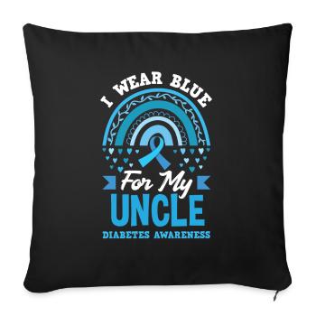 T1D Diabetes Type 1 Diabetic Gift - Sofa pillowcase 17,3'' x 17,3'' (45 x 45 cm) - black - Front