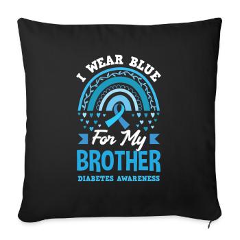 T1D Diabetes Type 1 Diabetic Gift - Sofa pillowcase 17,3'' x 17,3'' (45 x 45 cm) - black - Front