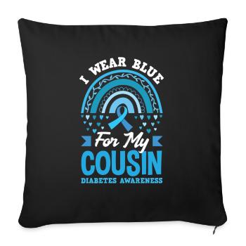 T1D Diabetes Type 1 Diabetic Gift - Sofa pillowcase 17,3'' x 17,3'' (45 x 45 cm) - black - Front