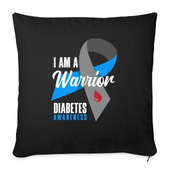 T1D Diabetes Type 1 Diabetic Gift - Sofa pillowcase 17,3'' x 17,3'' (45 x 45 cm) - black - Front
