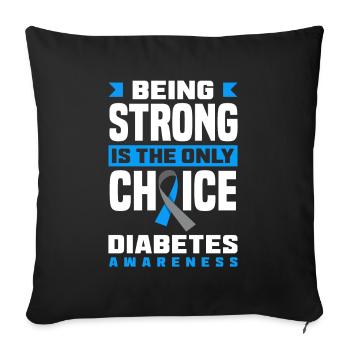 T1D Diabetes Type 1 Diabetic Gift - Sofa pillowcase 17,3'' x 17,3'' (45 x 45 cm) - black - Front