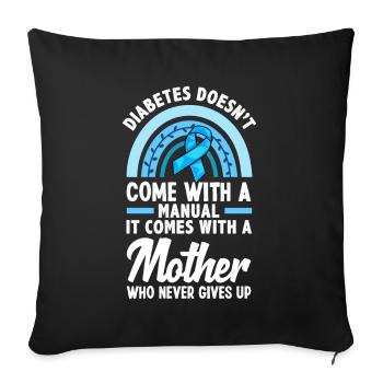 T1D Diabetes Type 1 Diabetic Gift - Sofa pillowcase 17,3'' x 17,3'' (45 x 45 cm) - black - Front