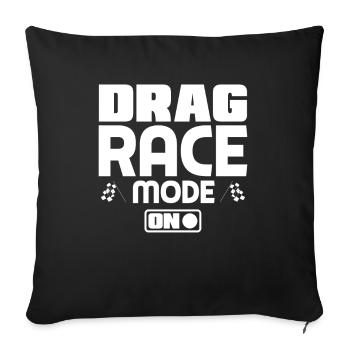 Lustiges Autorennen Auto Rennen Geschenk - Sofakissenbezug 45 x 45 cm - Schwarz - Vorne
