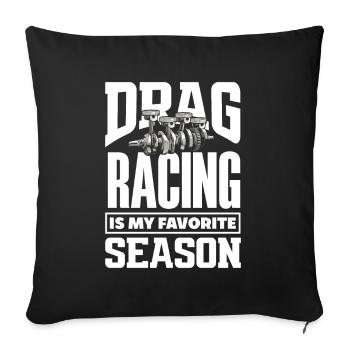 Lustiges Autorennen Auto Rennen Geschenk - Sofakissenbezug 45 x 45 cm - Schwarz - Vorne