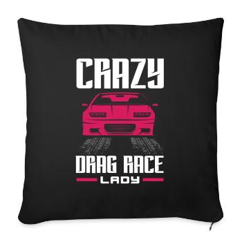 Lustiges Autorennen Auto Rennen Geschenk - Sofakissenbezug 45 x 45 cm - Schwarz - Vorne