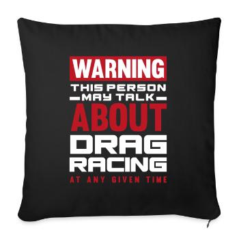 Lustiges Autorennen Auto Rennen Geschenk - Sofakissenbezug 45 x 45 cm - Schwarz - Vorne