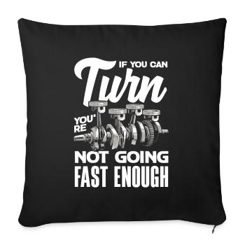 Lustiges Autorennen Auto Rennen Geschenk - Sofakissenbezug 45 x 45 cm - Schwarz - Vorne