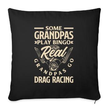 Lustiges Autorennen Auto Rennen Geschenk - Sofakissenbezug 45 x 45 cm - Schwarz - Vorne