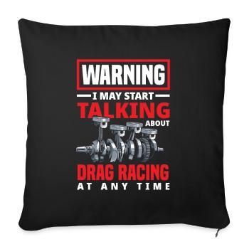 Lustiges Autorennen Auto Rennen Geschenk - Sofakissenbezug 45 x 45 cm - Schwarz - Vorne