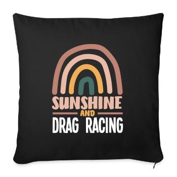Lustiges Autorennen Auto Rennen Geschenk - Sofakissenbezug 45 x 45 cm - Schwarz - Vorne