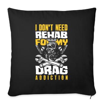 Lustiges Autorennen Auto Rennen Geschenk - Sofakissenbezug 45 x 45 cm - Schwarz - Vorne