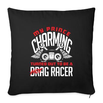 Lustiges Autorennen Auto Rennen Geschenk - Sofakissenbezug 45 x 45 cm - Schwarz - Vorne