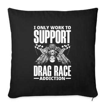 Lustiges Autorennen Auto Rennen Geschenk - Sofakissenbezug 45 x 45 cm - Schwarz - Vorne