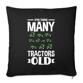10th Birthday Tractor 10 Years Birthday Shirt - Sofa pillowcase 17,3'' x 17,3'' (45 x 45 cm) - black - Front