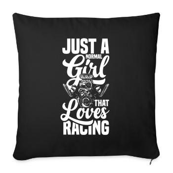 Lustiges Autorennen Auto Rennen Geschenk - Sofakissenbezug 45 x 45 cm - Schwarz - Vorne