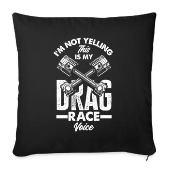 Lustiges Autorennen Auto Rennen Geschenk - Sofakissenbezug 45 x 45 cm - Schwarz - Vorne