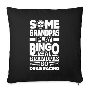 Lustiges Autorennen Auto Rennen Geschenk - Sofakissenbezug 45 x 45 cm - Schwarz - Vorne