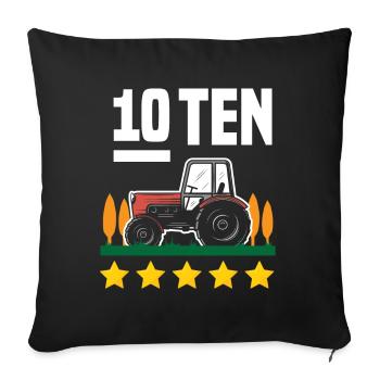 10th Birthday Tractor 10 Years Birthday Shirt - Sofa pillowcase 17,3'' x 17,3'' (45 x 45 cm) - black - Front