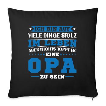 Nothing beats being a grandpa - Sofa pillowcase 17,3'' x 17,3'' (45 x 45 cm) - black - Front