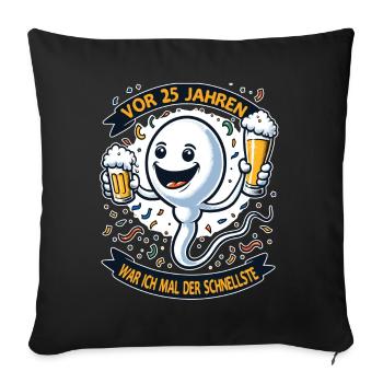 Il y a 25 ans, j’étais le plus rapide - Housse de coussin décorative 45 x 45 cm - noir - Devant