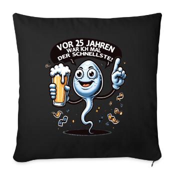 Il y a 25 ans, j’étais le plus rapide - Housse de coussin décorative 45 x 45 cm - noir - Devant