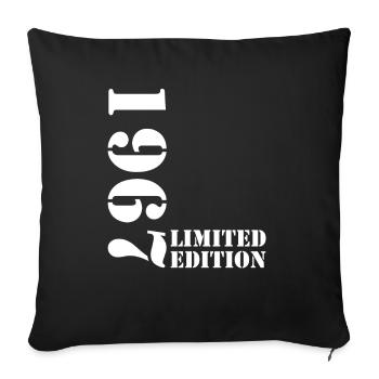 1967 édition limitée cadeau d’anniversaire femme mari - Housse de coussin décorative 45 x 45 cm - noir - Devant
