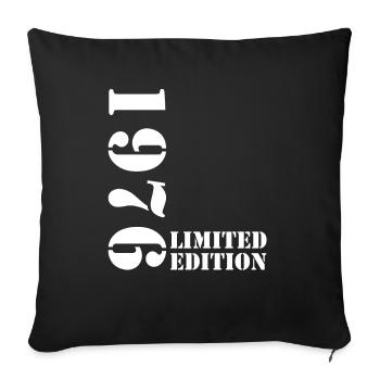 1976 Limited Edition Birthday Gift Wife Husband - Sofa pillowcase 17,3'' x 17,3'' (45 x 45 cm) - black - Front