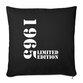 1965 édition limitée anniversaire cadeau femme mari - Housse de coussin décorative 45 x 45 cm - noir - Devant