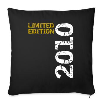 2010 Édition Limitée Anniversaire Cadeau Femme Mari - Housse de coussin décorative 45 x 45 cm - noir - Devant