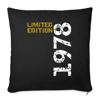 1978 Limited Edition Birthday Gift Wife Husband - Sofa pillowcase 17,3'' x 17,3'' (45 x 45 cm) - black - Front