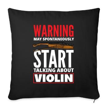 Violin Violin Violinist Violin Player - Sofa pillowcase 17,3'' x 17,3'' (45 x 45 cm) - black - Front